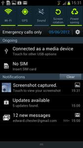 Notification Screen Galaxy S3
