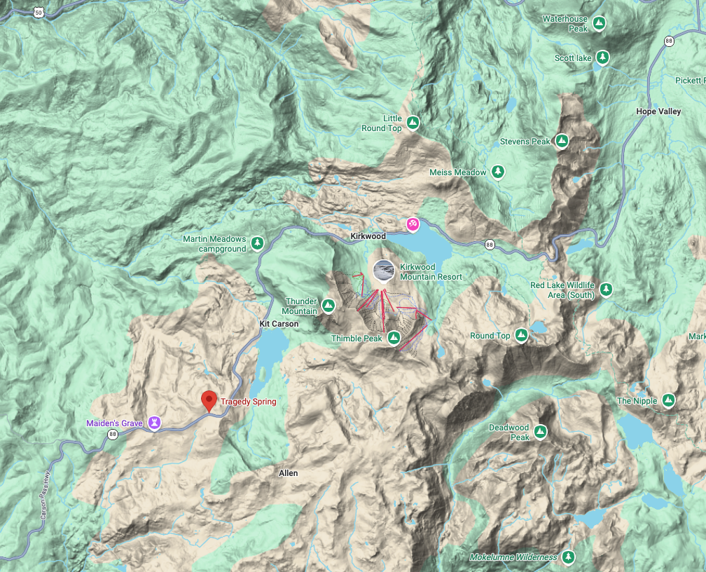 Tragedy Springs Map